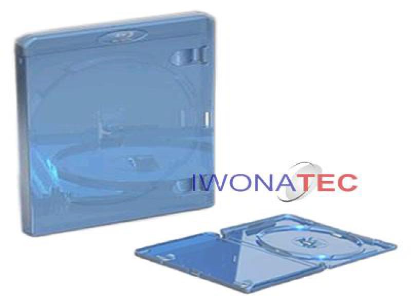 1 x custodia per dischi Amaray Multi 4 CD DVD Blu Ray, custodia a 4 scomparti, colore nero (confezione da 1), contiene 4 dischi con dorso da 14 mm