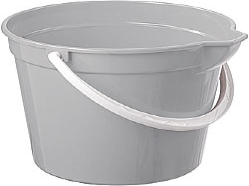 Sunware 44100072 Basic Secchio 12 Litri - Con Beccuccio E Manico, Scala Graduata, Plastica Per Alimenti