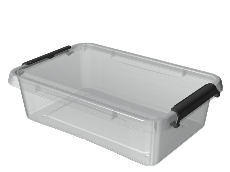 transparent 3,1 Liter 6 x ORPLAST SimpleStore Box mit Clips 29 x 20 x 8cm 