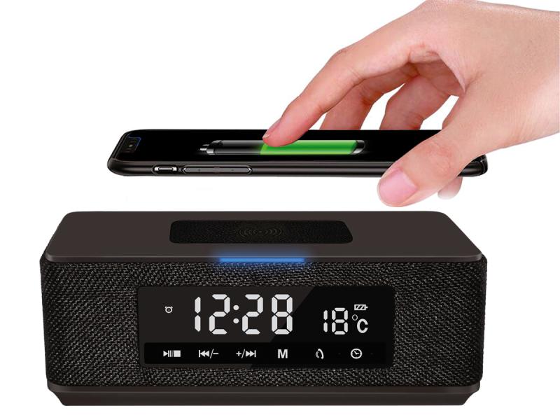 Platinet Speaker 10w Bluetooth Qi, Daily Alarm Clock