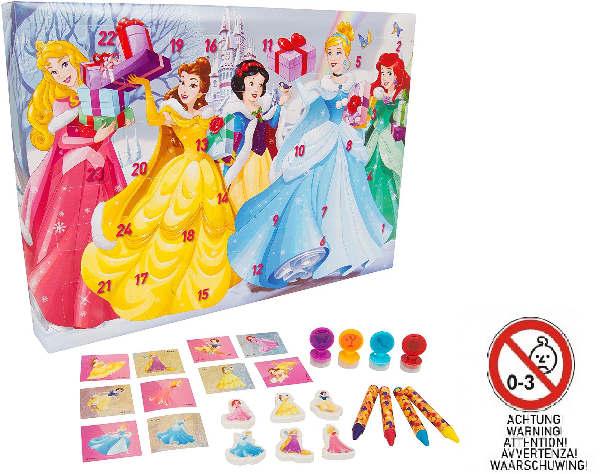 verzekering Percentage Besmetten Disney Princess DSP14-6710 True Advent kalender - met stickers, stempels,  gummen en puzzelgummen