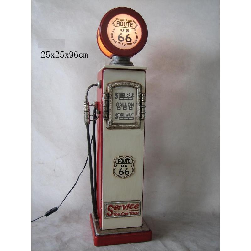 Retro Vintage Cd Dvd Cabinet Route 66 Gas Pump With Lighting