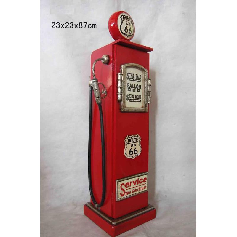 Retro Vintage Cd Dvd Cabinet Route 66 Gas Pump Red