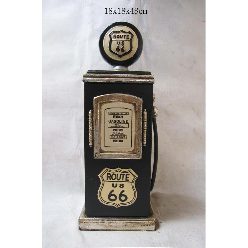 Retro Vintage Cabinet Cd Rack Route 66 Gas Pump Dark Green