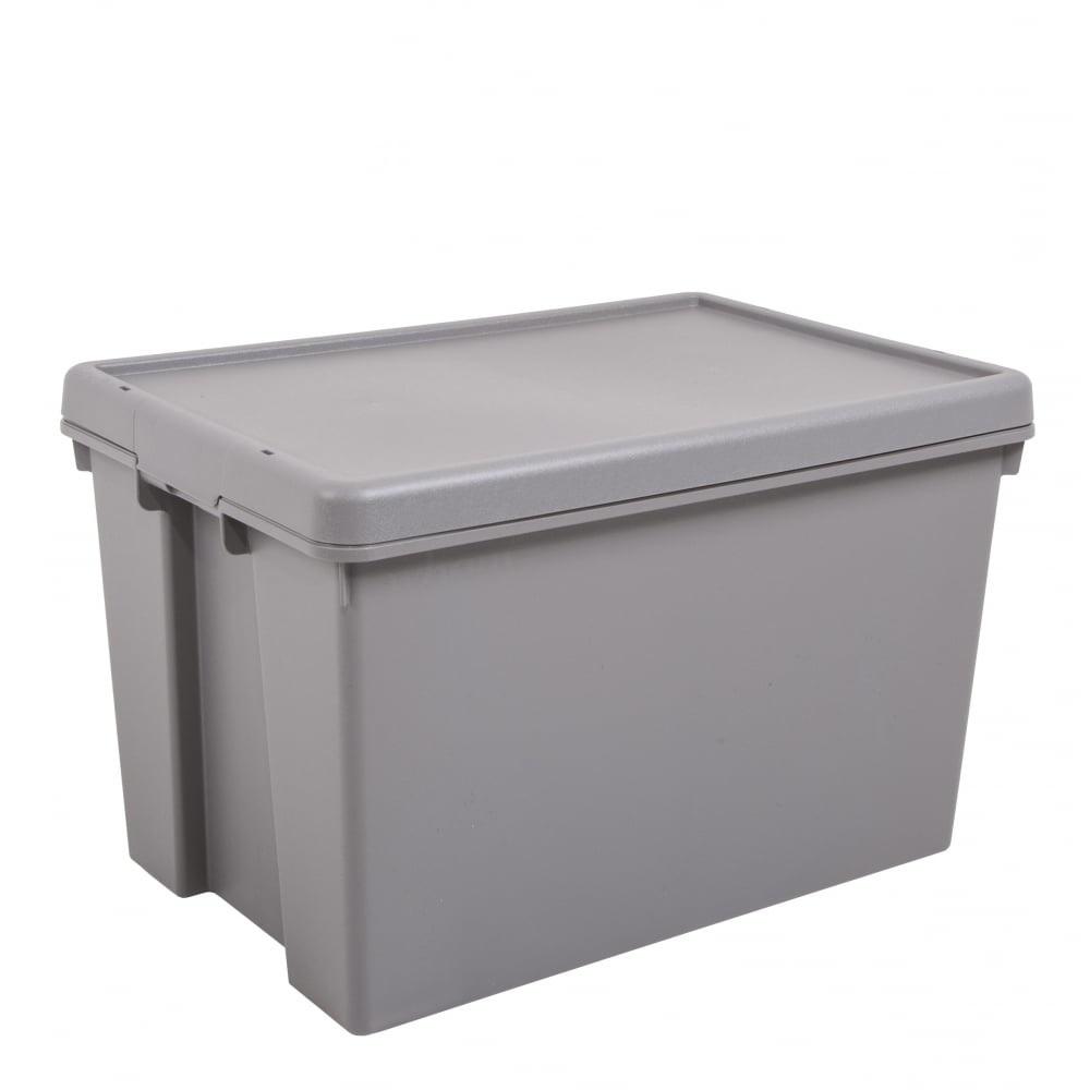 WHAM BAM HEAVY DUTY PLASTIC STORAGE BOX BOXES WITH LIDS RECYCLED UPCYCLED 