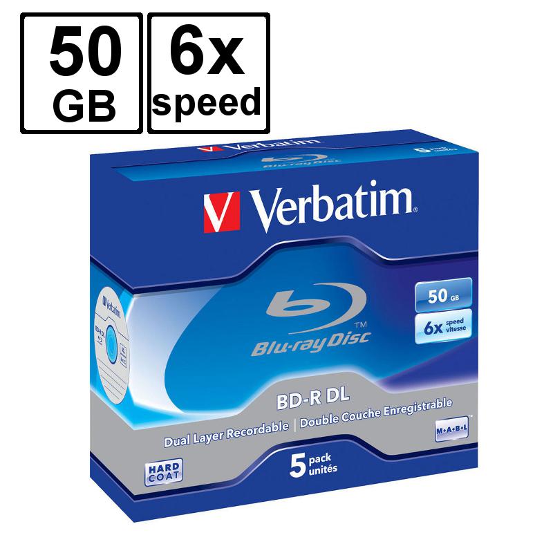 Verkeersopstopping Middag eten Dhr BD-R DL 50GB Verbatim - Blu-Ray Recordable 6x Speed - Jewelcase 5 stuks
