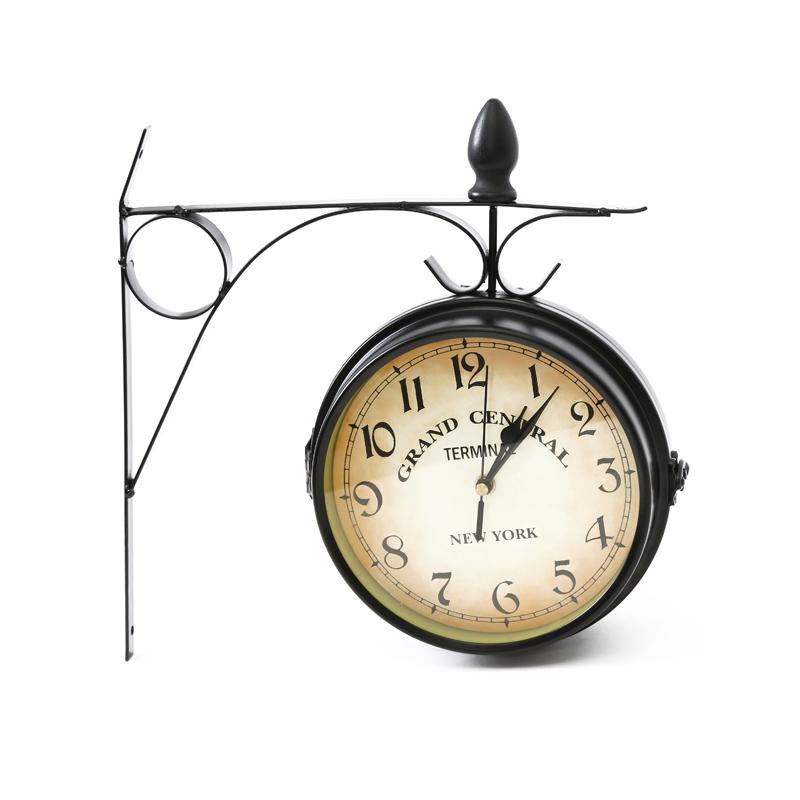 Platinet Double Sided Wall Clock New York Grand Central Black - Double Sided Wall Clock Malaysia