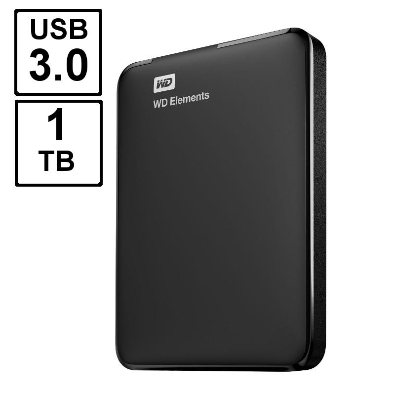1TB 1000GB External Hard Drive Portable 2.5" USB 2.0 HDD  with Warranty Black 