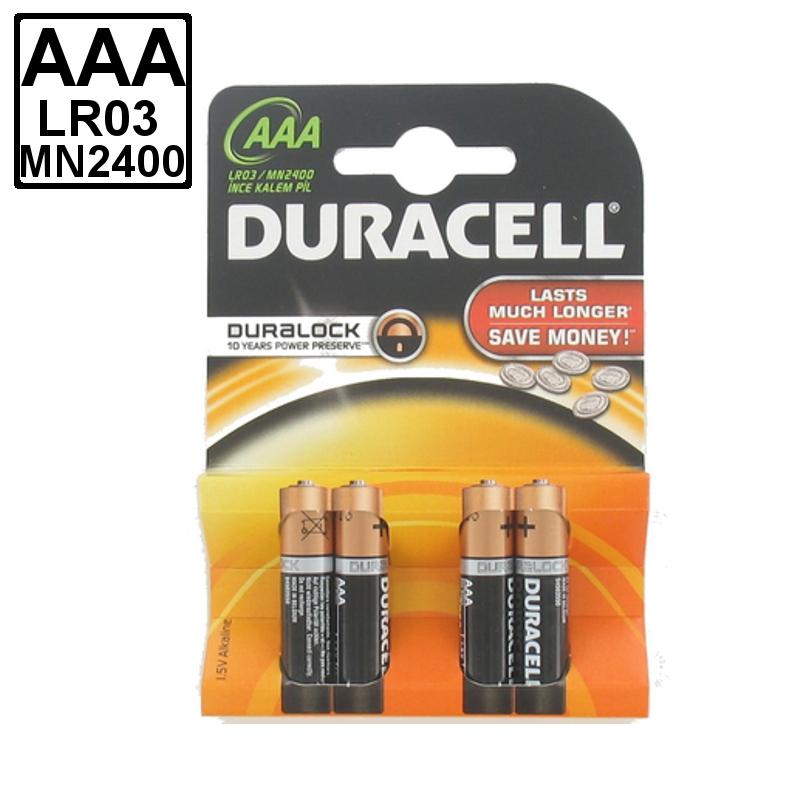 DURACELL Batterie Plus Power Alkaline MN2400 Micro AAA LR03 1,5V 4er-Bli