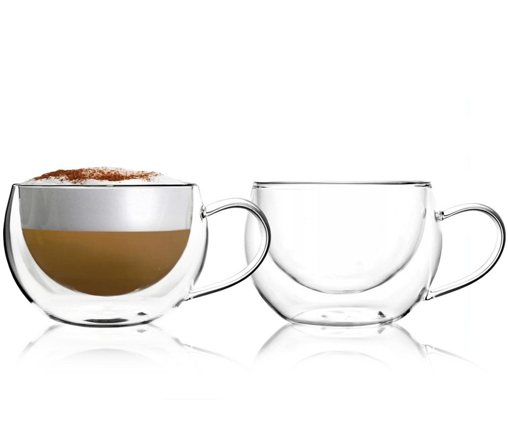 Tasses à cappuccino à double paroi, 6 par ensemble.