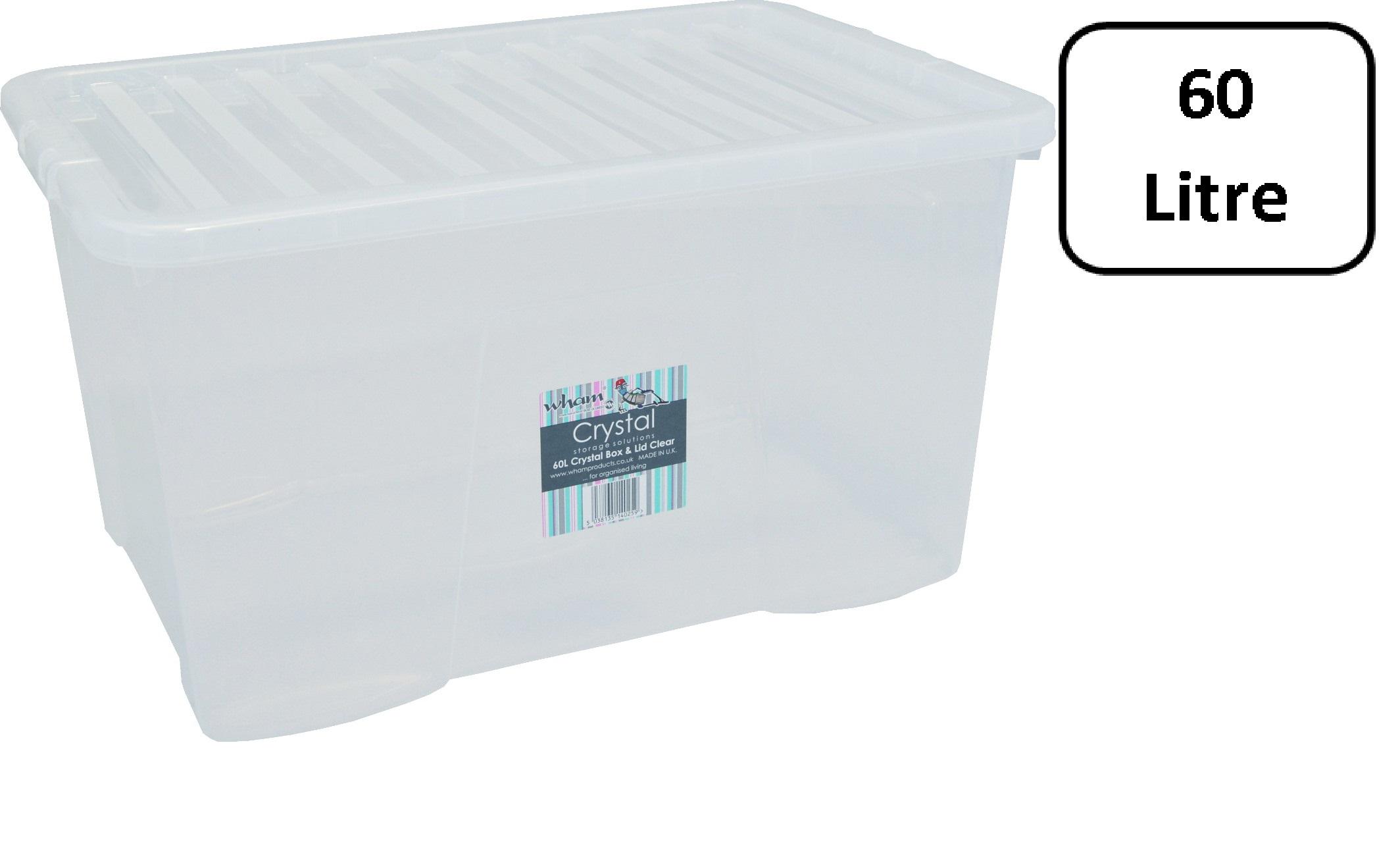 WHAM Crystal Box mit Deckel - 60 Liter - 60 x 40 x 33 cm