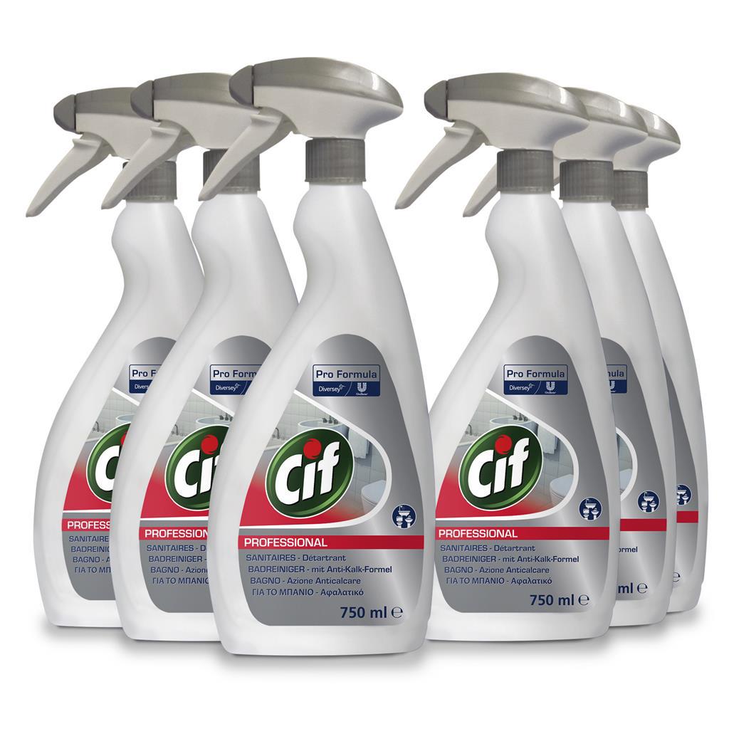 6er Pack Cif Professional Bathroom Cleaner Spray Bottle 750ml
