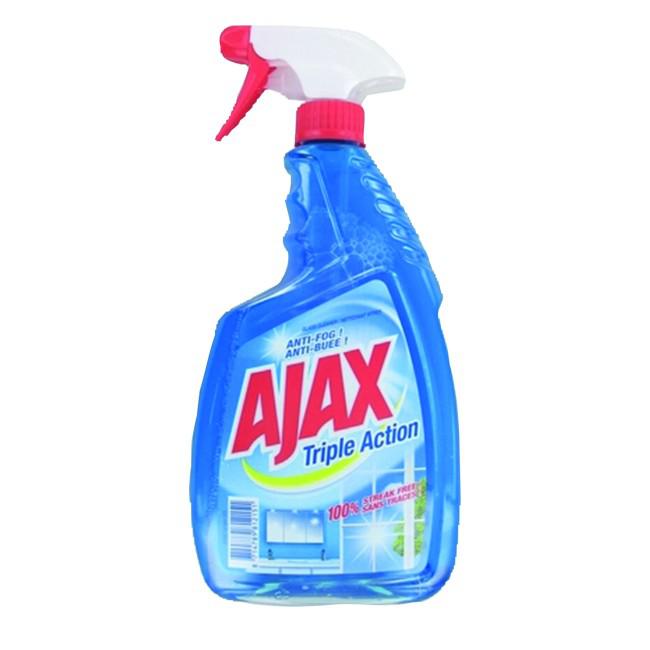 12er Pack - Ajax Glass Cleaner - Triple Action / Anti-fog - 750ml