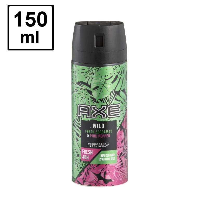 Axe Men Deodorant Body Spray Wild Fresh Bergamot Pink Pepper 150ml