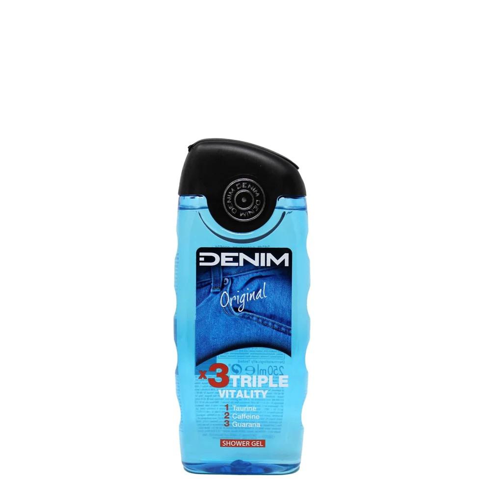 12x Denim Shower Gel Original - x3 Triple Vitality - 250ml