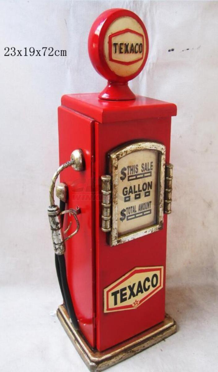 Retro Vintage Storage Cabinet Wall Cupboard Texaco Gas Pump Red