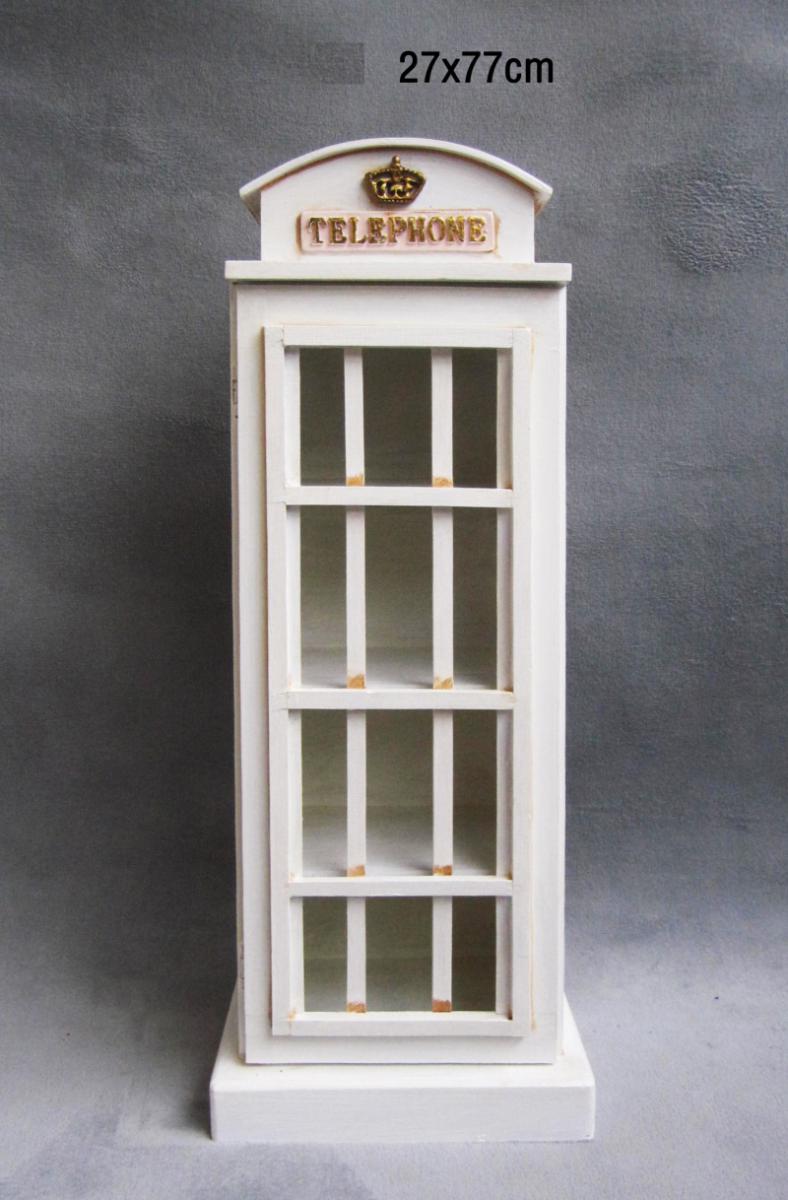 Retro Vintage Cd Dvd Storage Cabinet English Telephone Booth