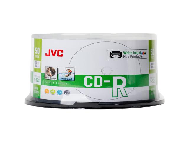 jvc-cd-r-700mb-52x-inkjet-white-printable-waterproof-photo-glossy-cake50-701715jck0020