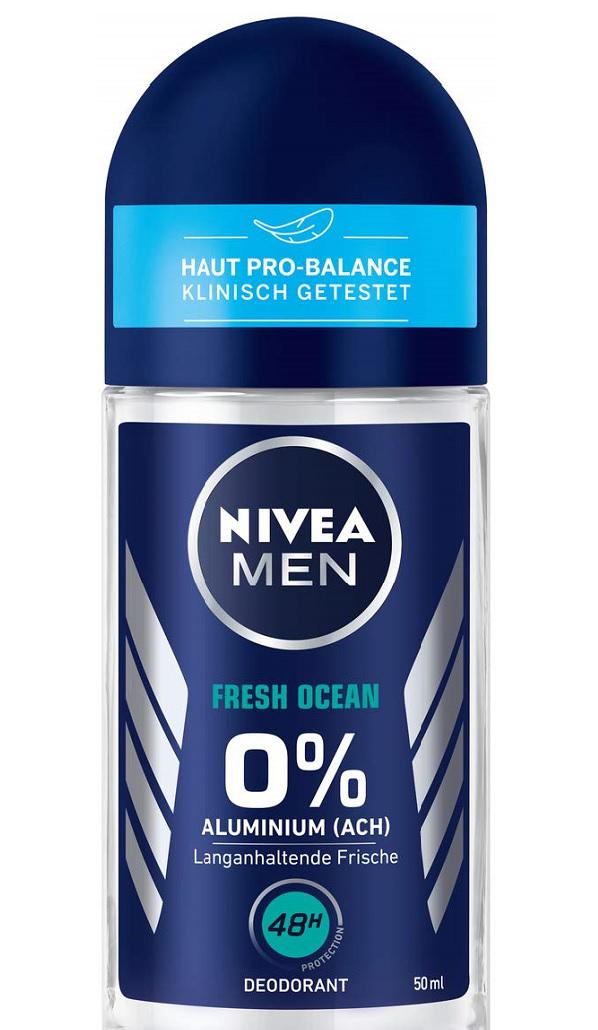 eindpunt Verleden onhandig Nivea Men Deo Roll On - Fresh Ocean - 0% Aluminum, 48h Protection - 50ml