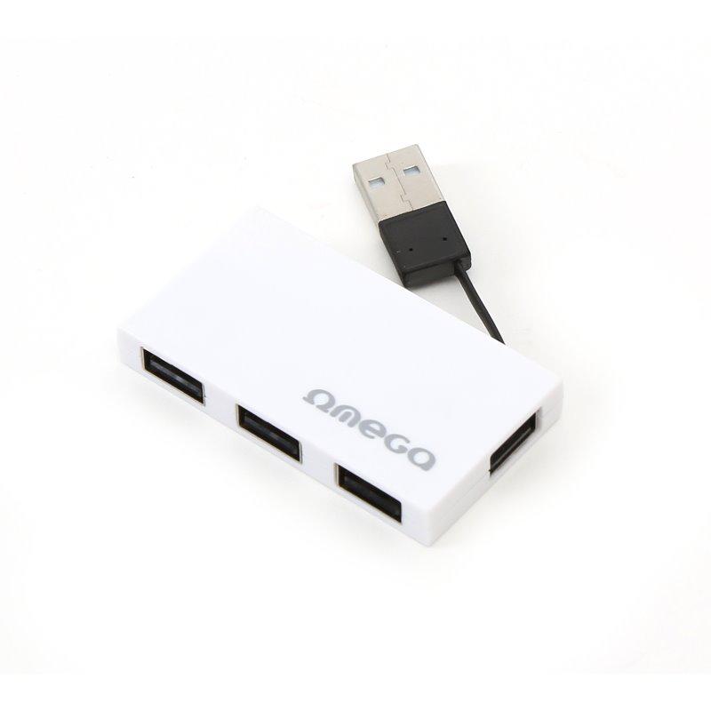 OMEGA HUB 4 poorten, USB 2.0, Box - wit