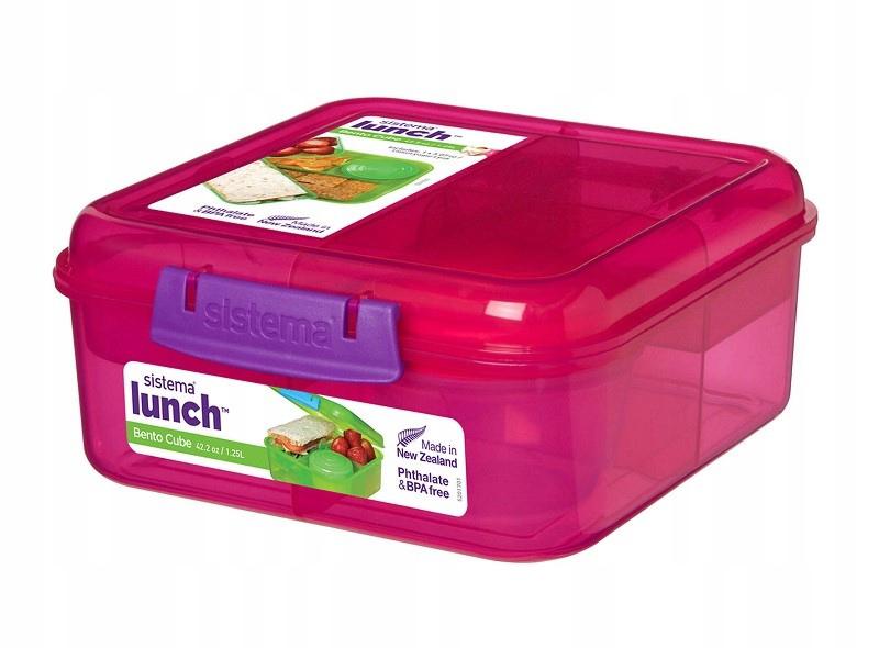 1.25... Multicolore Sistema Bento Cube Box to Go avec Fruits/Pot de Yaourt 