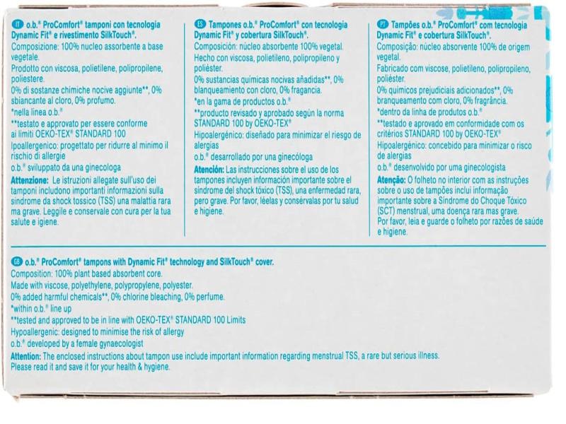 6er Pack - o.b. Tampons Reliable Protection Original - Normal - 16 pcs