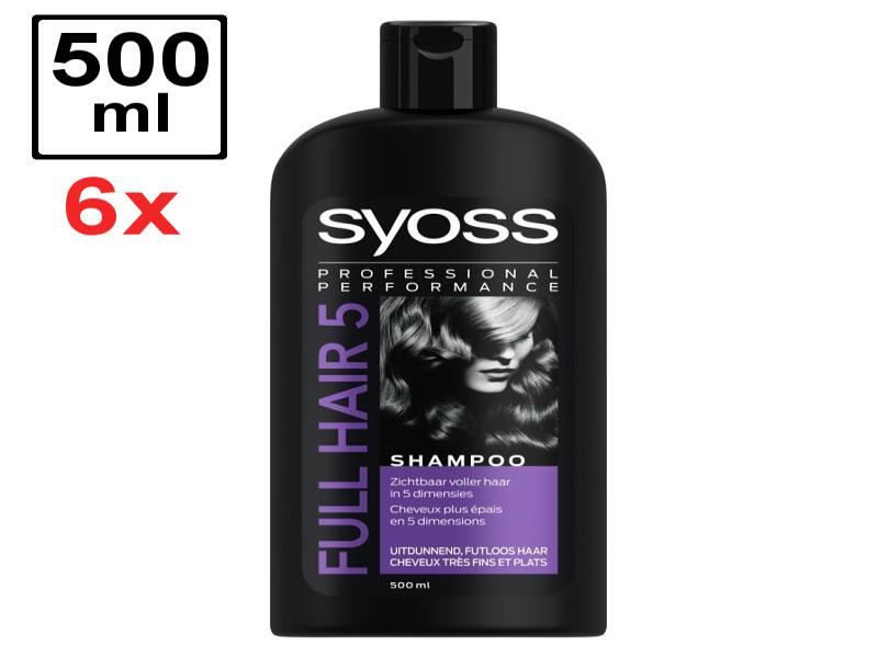 entiteit Bijwerken pk Syoss Shampoo - Full Hair 5 - Full hair in 5 dimensions (Black packaging) -  500 ml